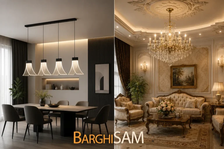 لوستر یا آویز مدرن